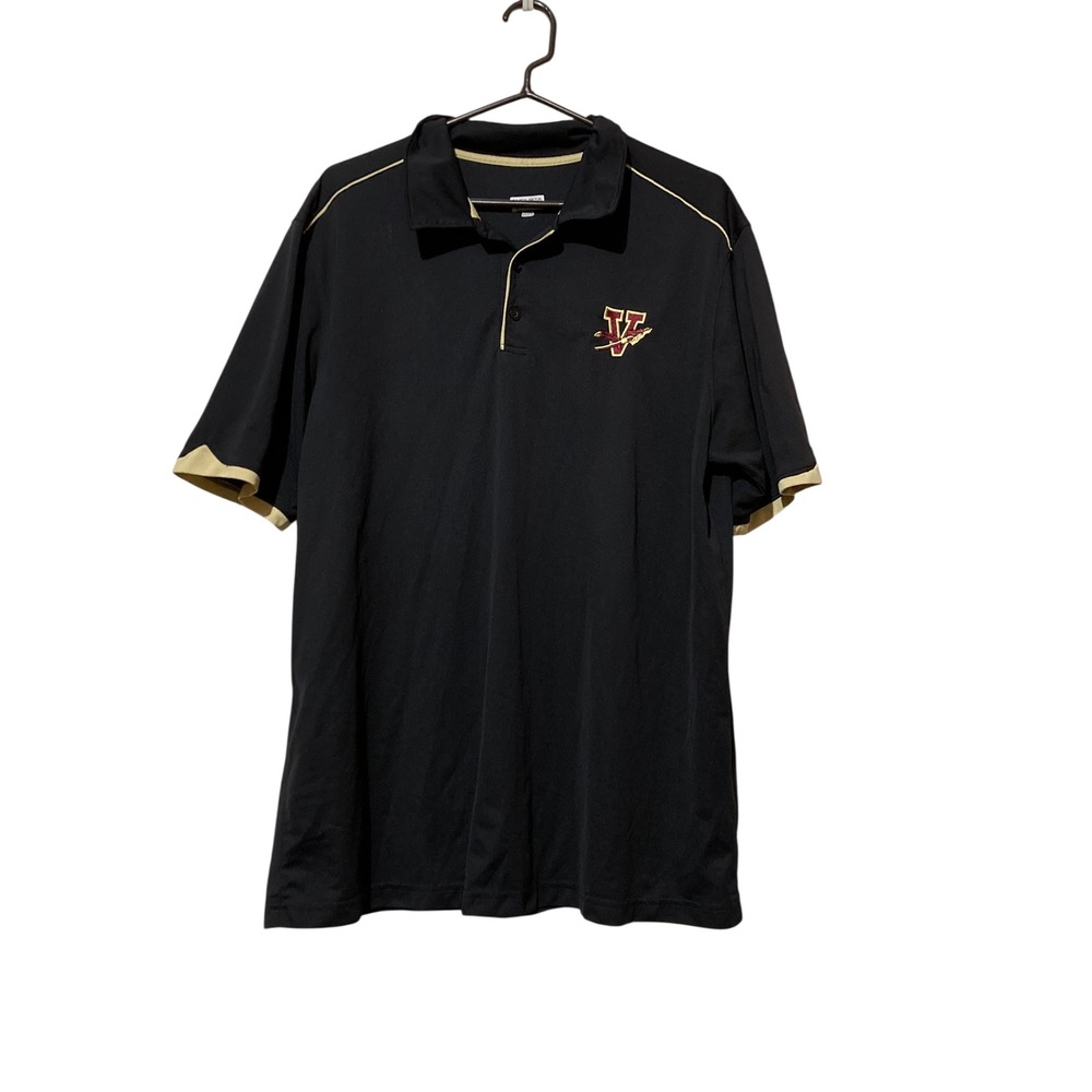 Augusta Sportswear Valdosta State University Polo Shirt Mens XL Black Gold VSU
